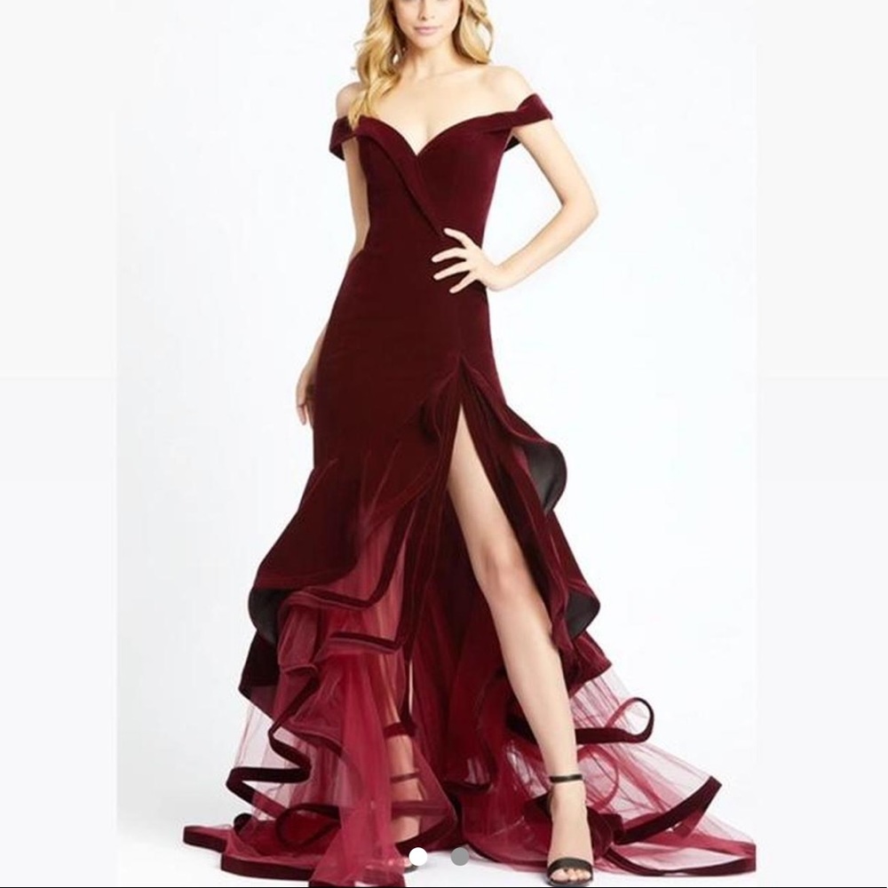 Mac Duggal Velvet Dress